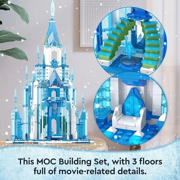 Educiro Friends Frozen Castle Building Set Toy (671 Pieces) Ice Princess Magic - Picture 9 of 9